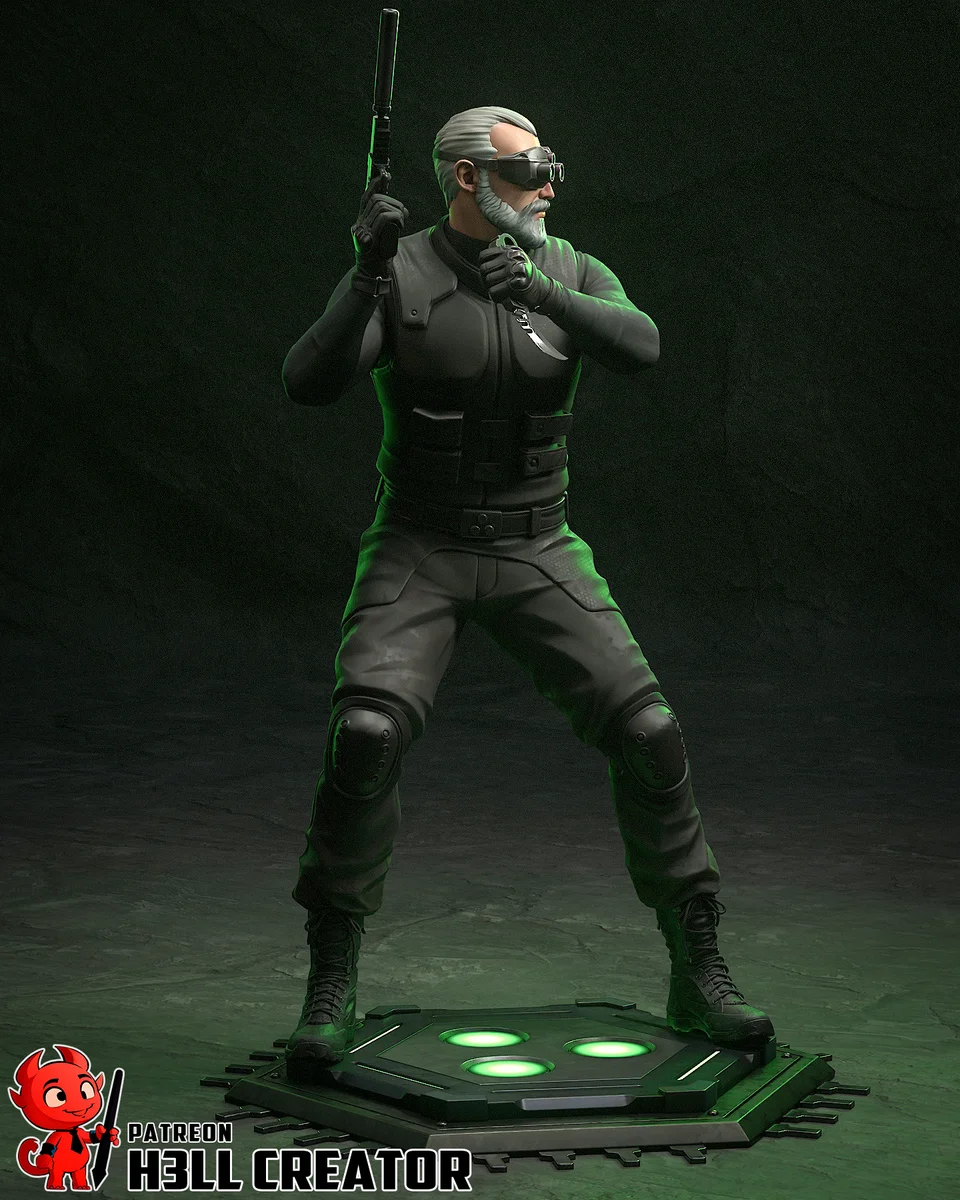 Navy Seal with Night-Vision Goggles | Fan Art | 3D Printed Resin Model Garage Kit | *Un-Painted* | H3LL Creator 4