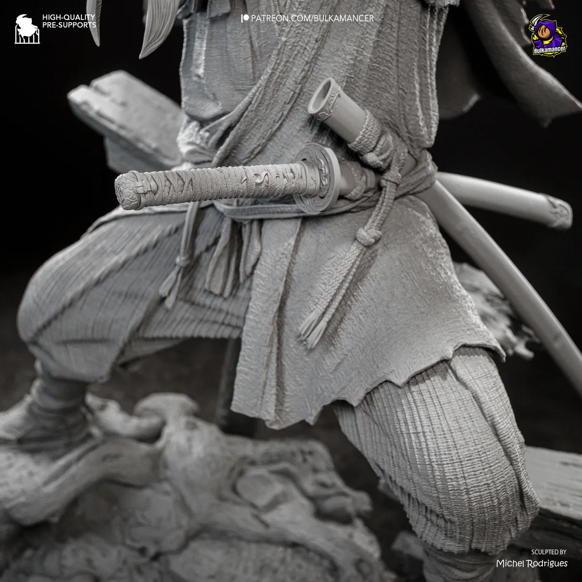 Miyamoto Musashi | Fan Art | 3D Printed Resin Model Garage Kit | *Un-Painted* | Bulkamancer 16