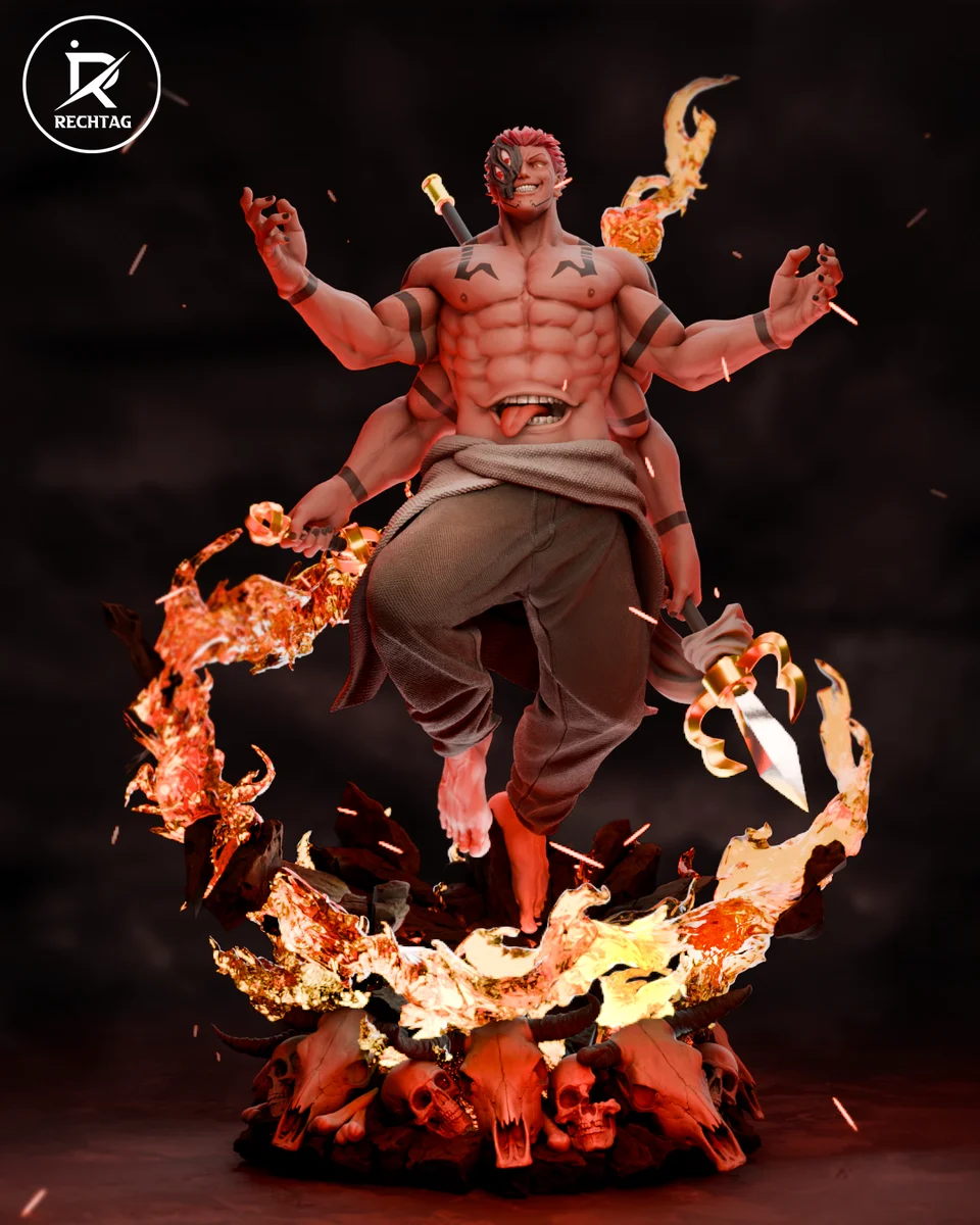 Ryomen Sukuna | Fan Art | 3D Printed Resin Model Garage Kit | *Un-Painted* | Rechtag 3