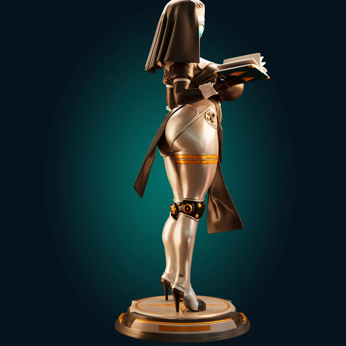 Nun Bot VER.A | Fan Art | 3D Printed Resin Model Garage Kit | *Un-Painted* | Officer Rhu 8