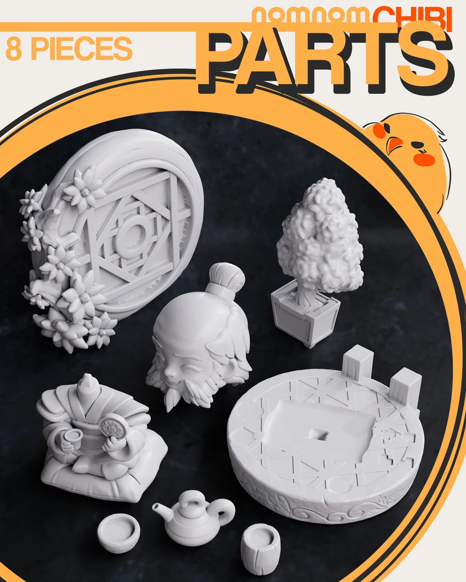 Chibi Uncle Iroh | Fan Art | 3D Printed Resin Model Garage Kit | *Un-Painted* | Nomnom 3
