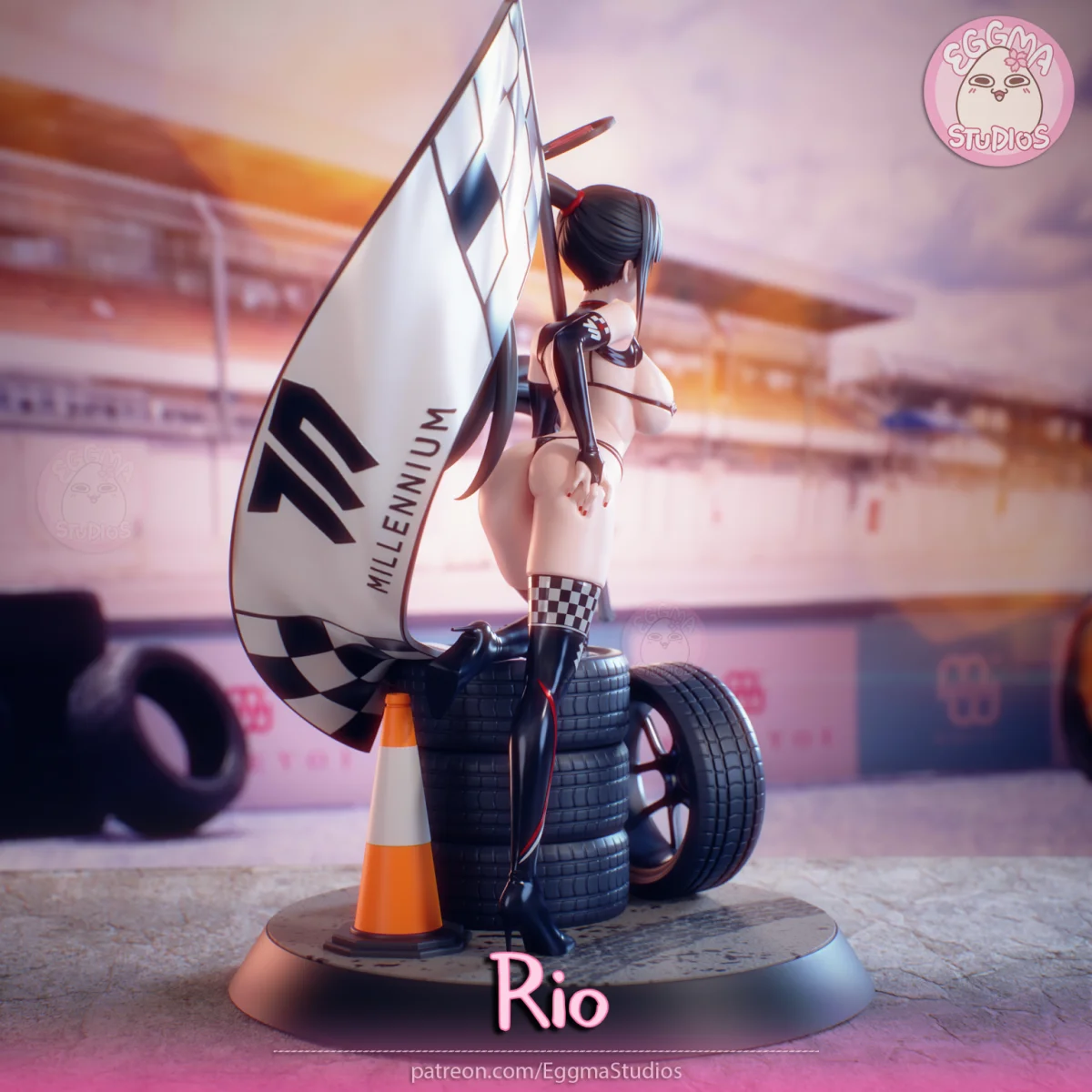 Rio | Fan Art | 3D Printed Resin Model Garage Kit | *Un-Painted* | EggmaStudios 3