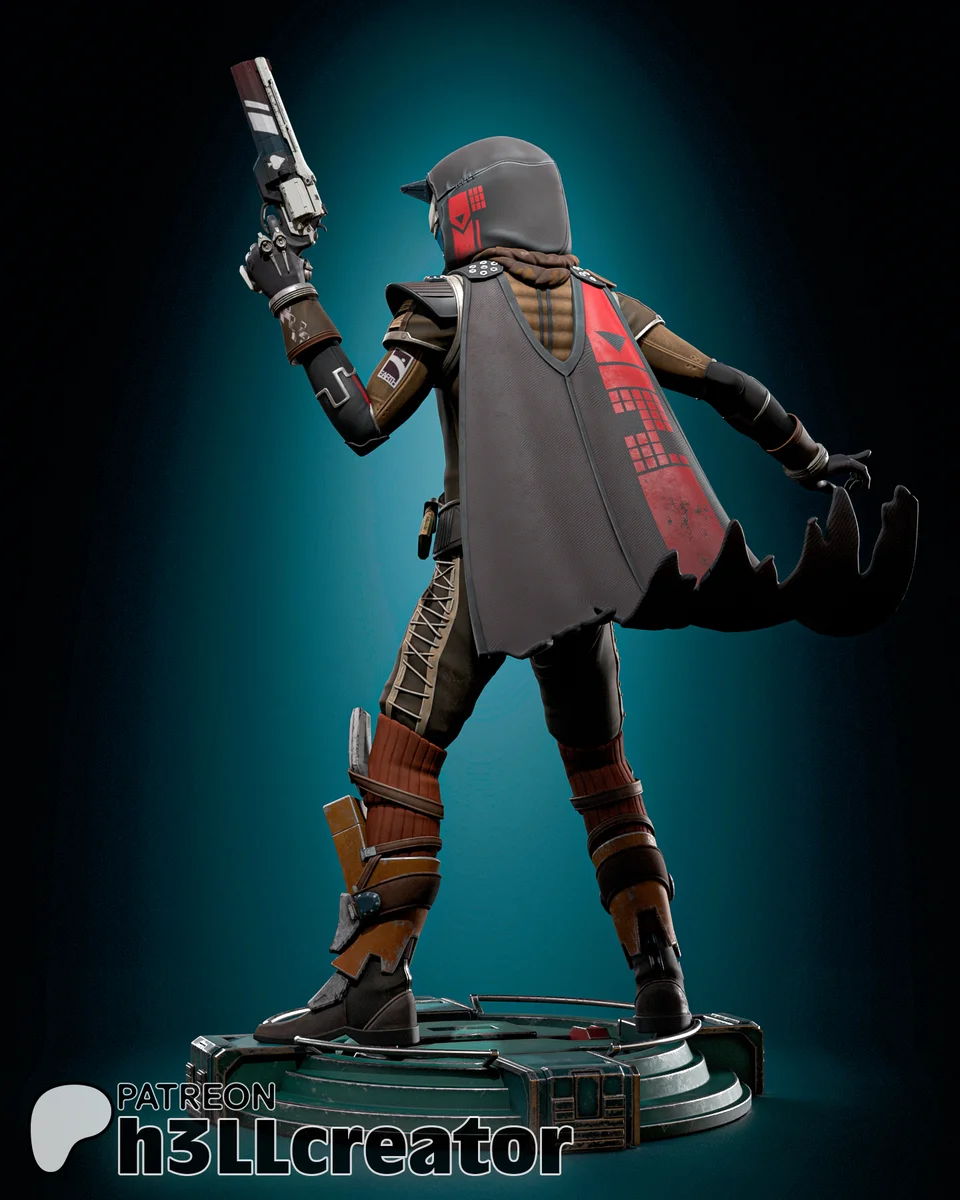 Cayde 6 | Fan Art | 3D Printed Resin Model Garage Kit | *Un-Painted* | H3LL Creator 5