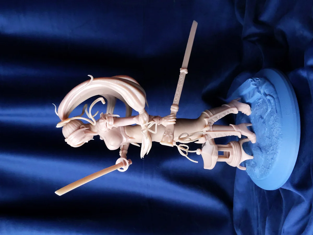 Samurai Girl | Fan Art | 3D Printed Resin Model Garage Kit | *Un-Painted* | Peach Figure 5
