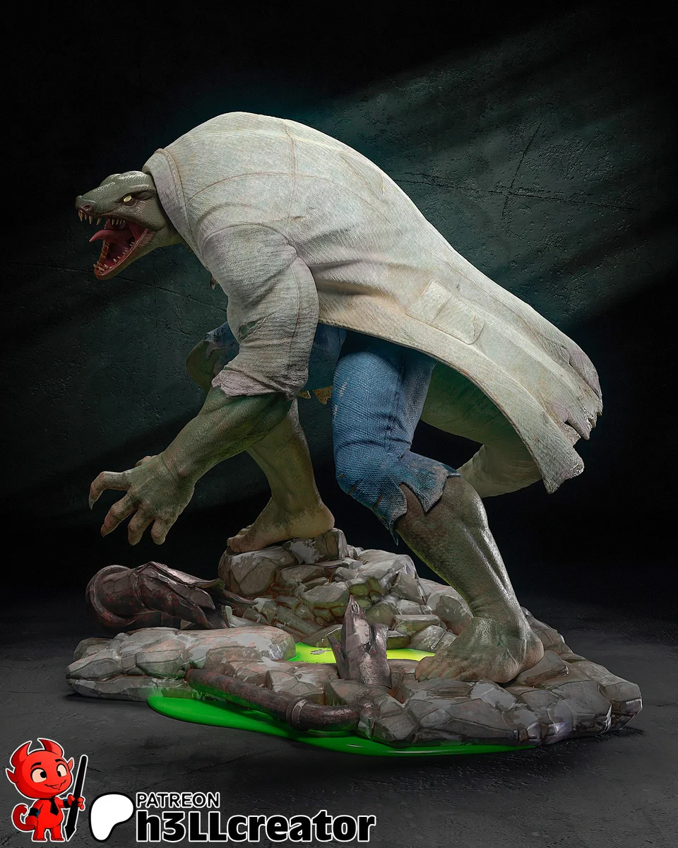Curt Connors | Fan Art | 3D Printed Resin Model Garage Kit | *Un-Painted* | H3LL Creator 9