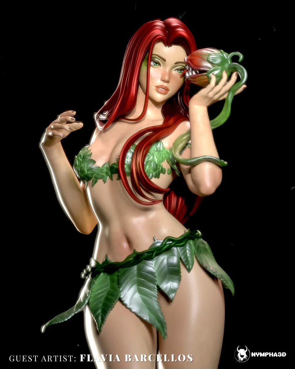 Poison Ivy | Fan Art | 3D Printed Resin Model Garage Kit | *Un-Painted* | Nympha3D 4