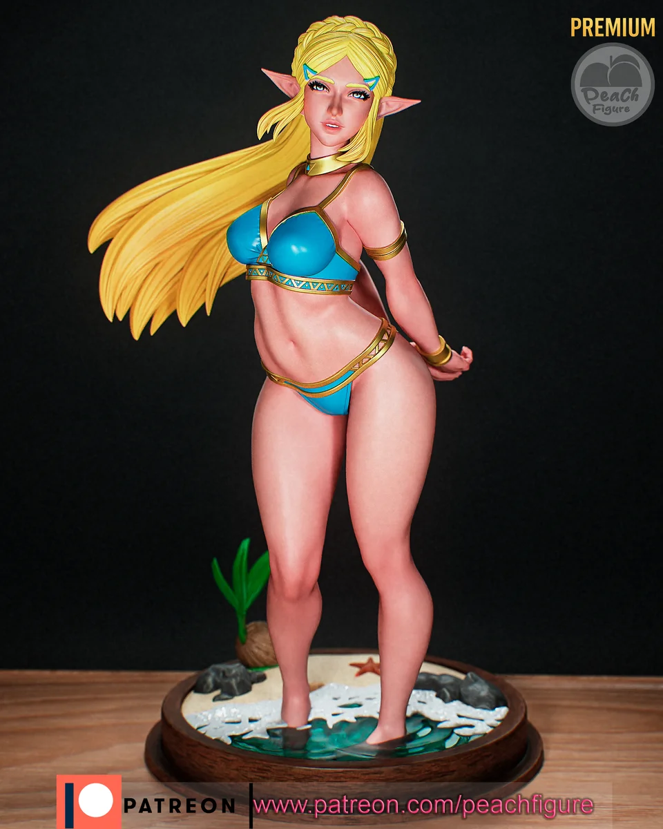 Zelda | Fan Art | 3D Printed Resin Model Garage Kit | *Un-Painted* | Peach Figure 4