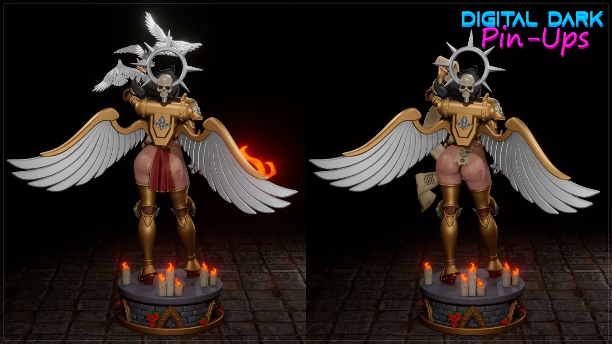 Battle Thicc Saint Celeste | Fan Art | 3D Printed Resin Model Garage Kit | *Un-Painted* | Digital Dark 3