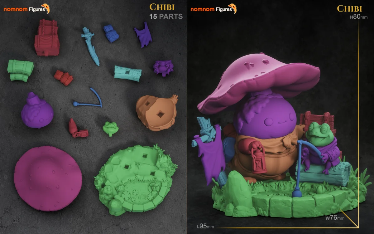 Chibi - A friend by the Water | Fan Art | 3D Printed Resin Model Garage Kit | *Un-Painted* | Nomnom 10