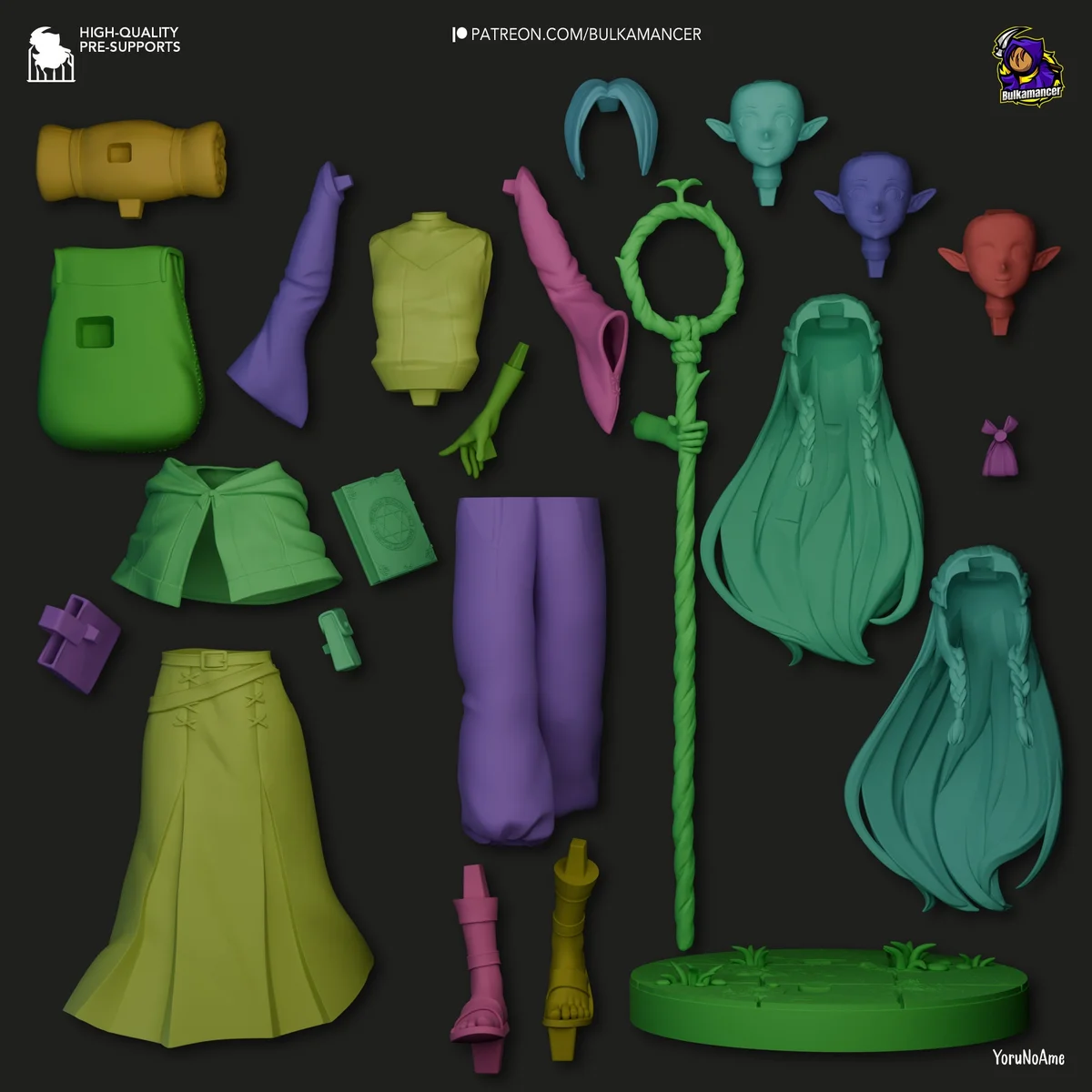 Dungeon Mage | Fan Art | 3D Printed Resin Model Garage Kit | *Un-Painted* | Bulkamancer 10