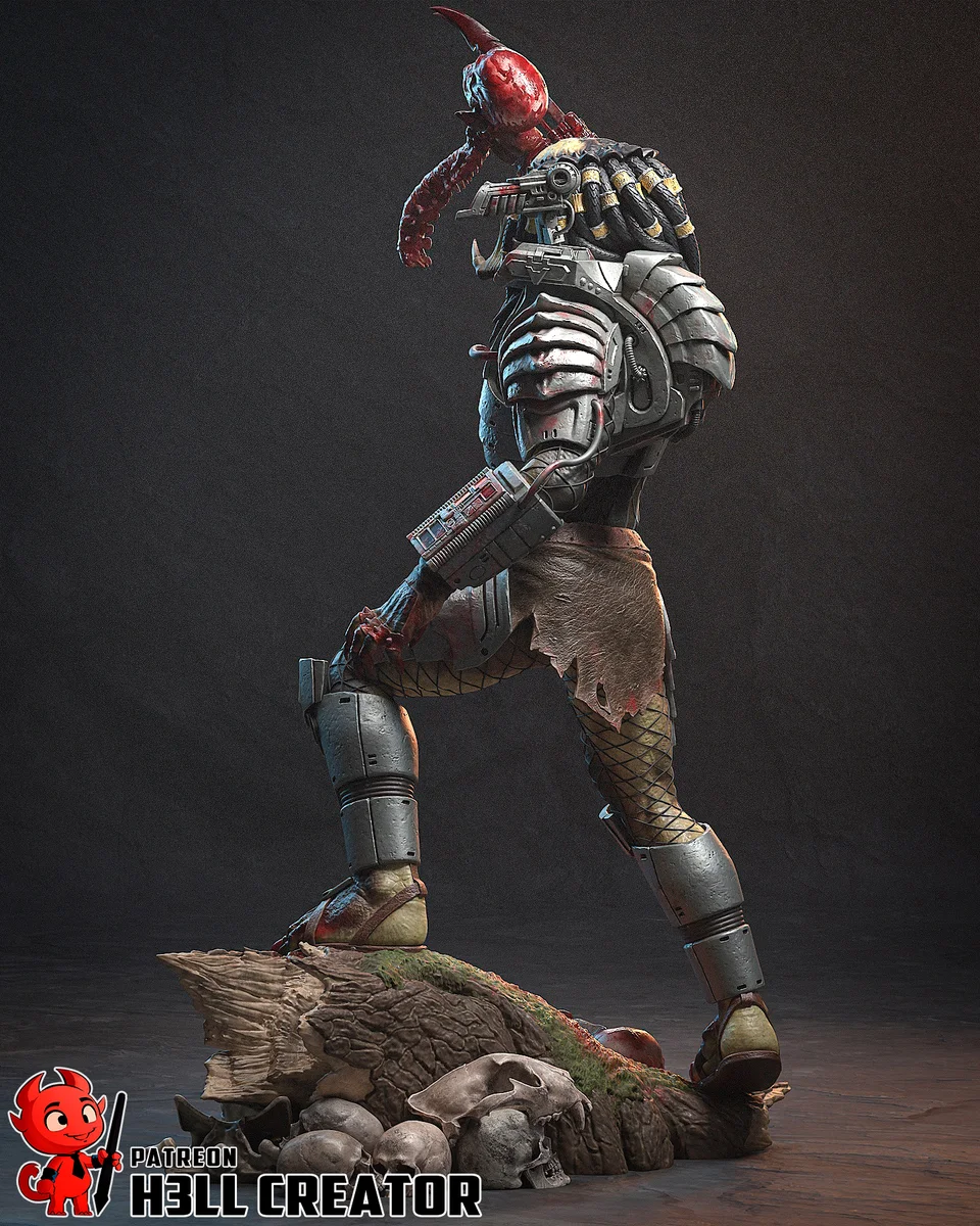 Predator | Fan Art | 3D Printed Resin Model Garage Kit | *Un-Painted* | H3LL Creator 8