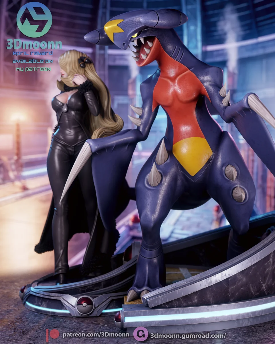 Cynthia | Fan Art | 3D Printed Resin Model Garage Kit | *Un-Painted* | 3DMoonn 5