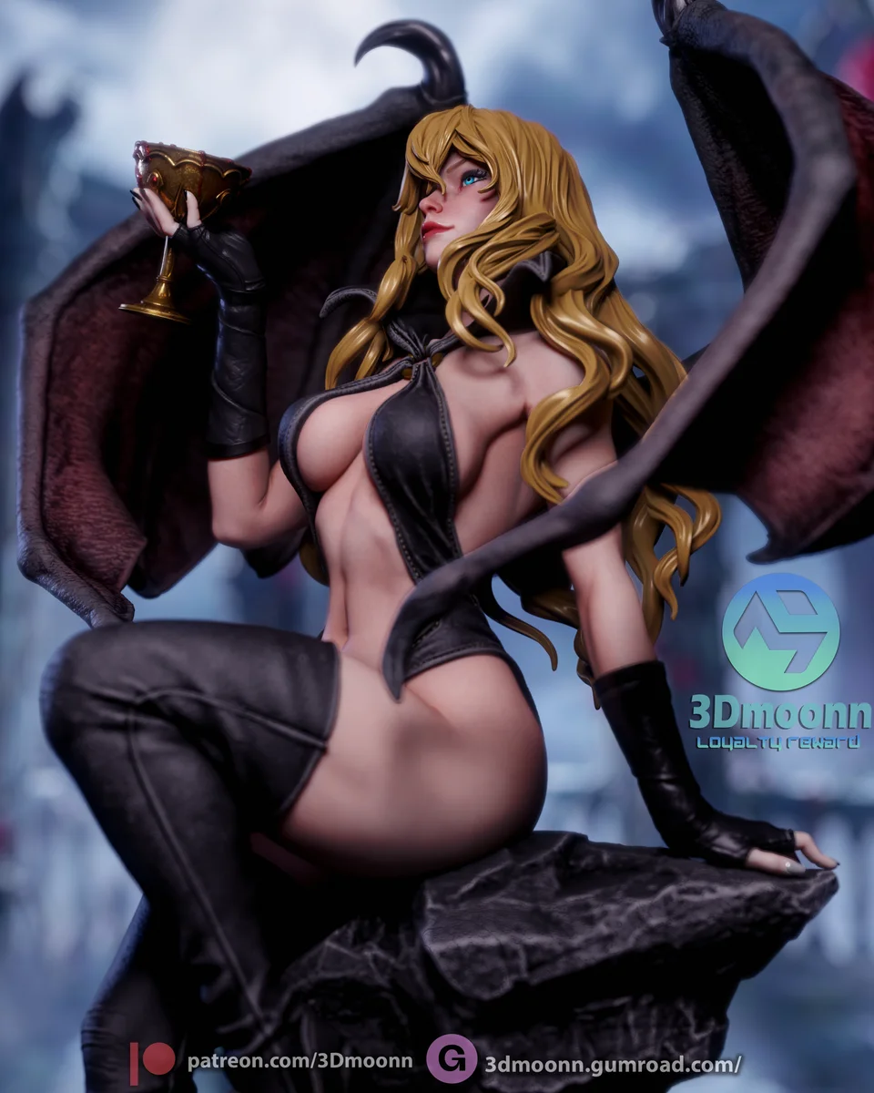 Draculina | Fan Art | 3D Printed Resin Model Garage Kit | *Un-Painted* | 3DMoonn 7
