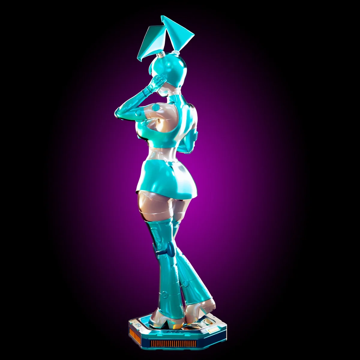 Robot Girl | Fan Art | 3D Printed Resin Model Garage Kit | *Un-Painted* | Officer Rhu 5