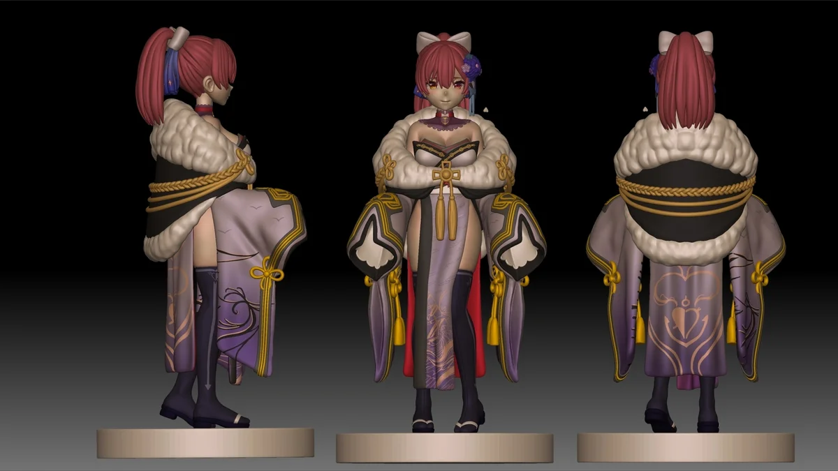 Marine Houshou | Fan Art | 3D Printed Resin Model Garage Kit | *Un-Painted* | Sin3Dstudio 11