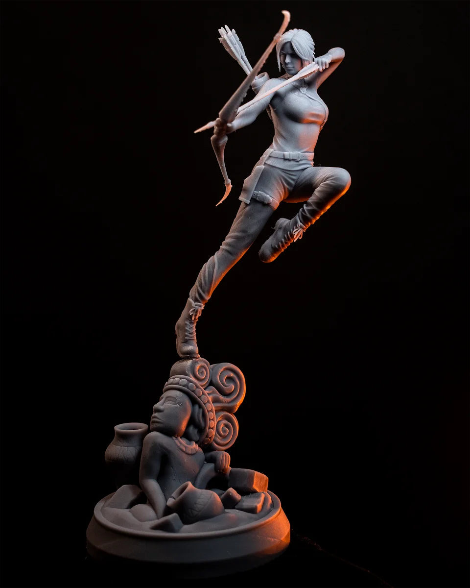 Lara Croft | Fan Art | 3D Printed Resin Model Garage Kit | *Un-Painted* | H3LL Creator 3