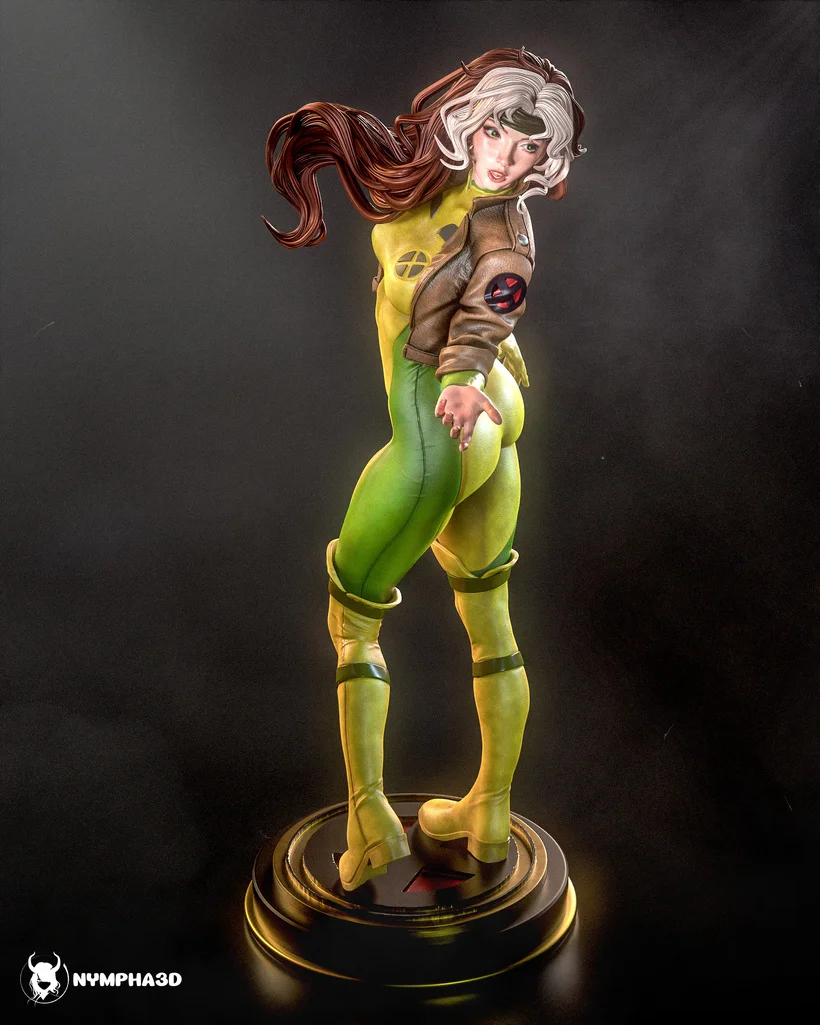 Rogue | Fan Art | 3D Printed Resin Model Garage Kit | *Un-Painted* | Nympha3D 7