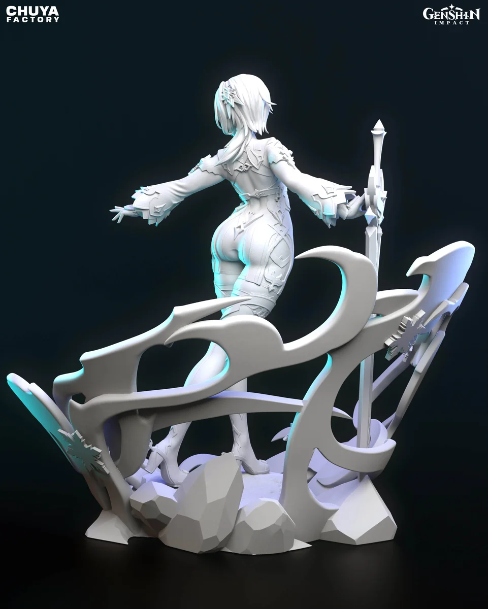 Eula | Fan Art | 3D Printed Resin Model Garage Kit | *Un-Painted* | Chuya Factory 14