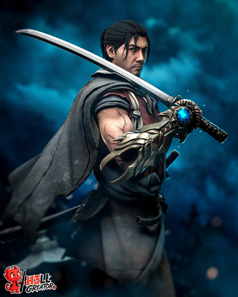 Musashi | Fan Art | 3D Printed Resin Model Garage Kit | *Un-Painted* | H3LL Creator