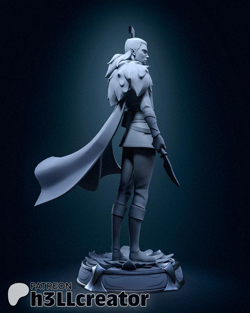 Vax'ildan | Fan Art | 3D Printed Resin Model Garage Kit | *Un-Painted* | H3LL Creator 6