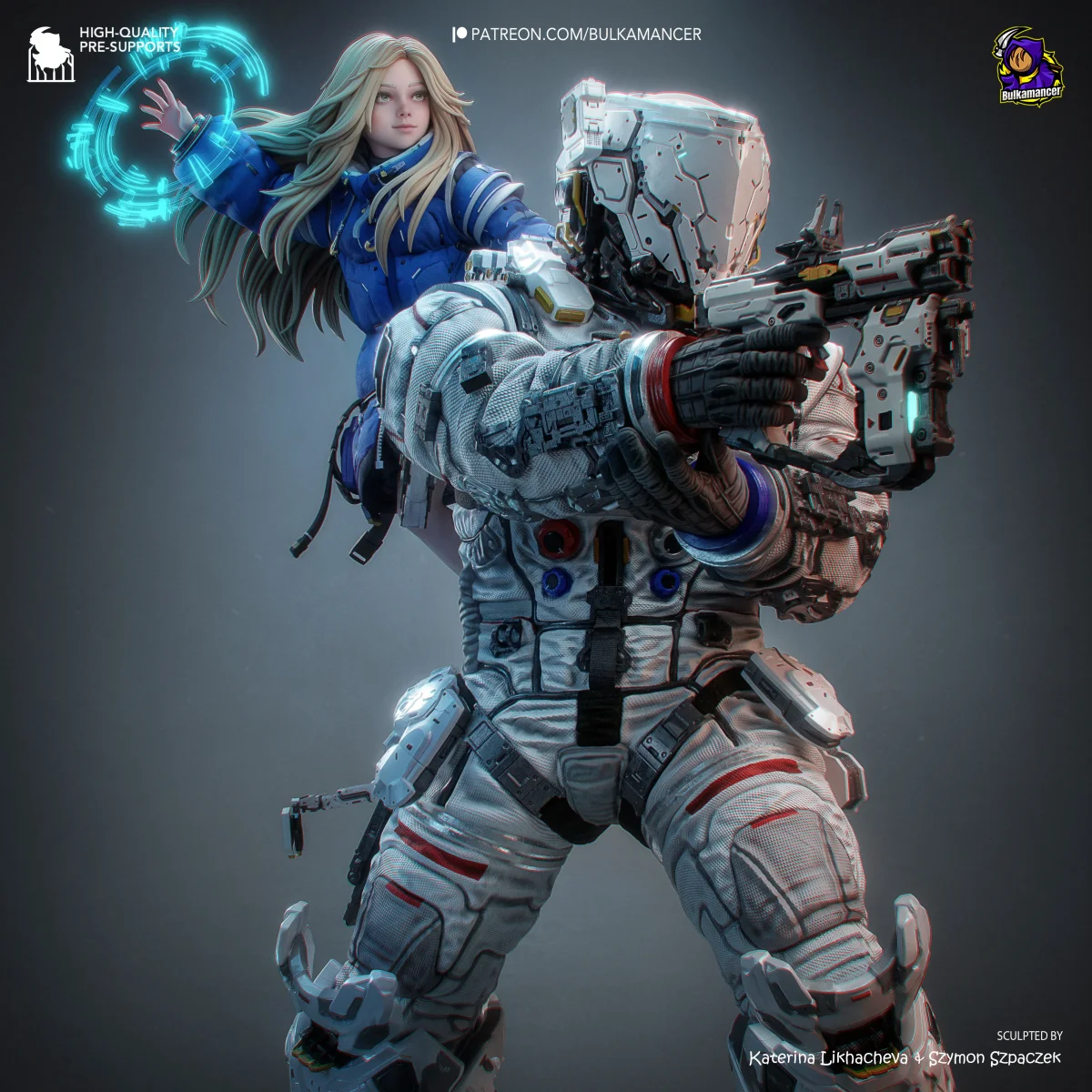 Diana and Hugh | Fan Art | 3D Printed Resin Model Garage Kit | *Un-Painted* | Bulkamancer 5