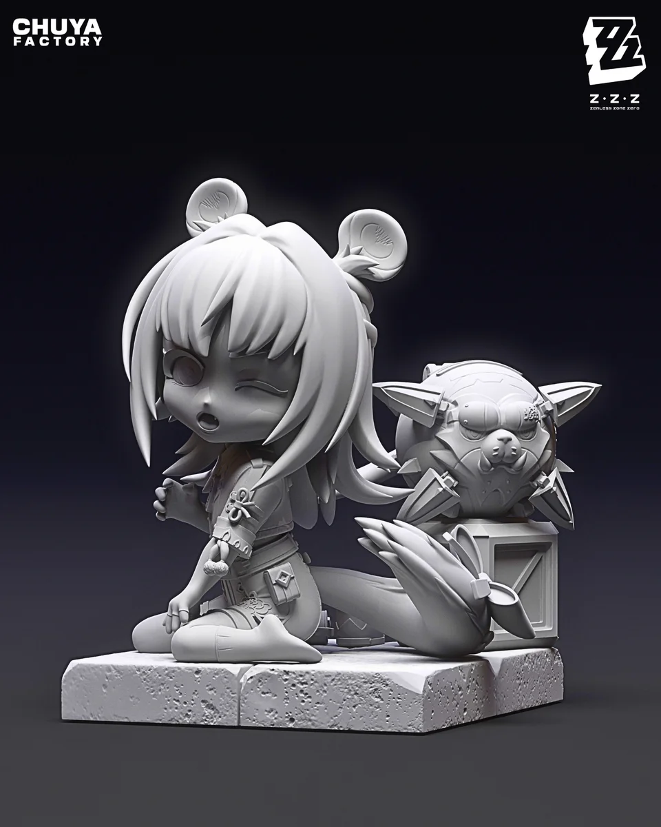 Chibi Ju Fufu | Fan Art | 3D Printed Resin Model Garage Kit | *Un-Painted* | Chuya Factory 10