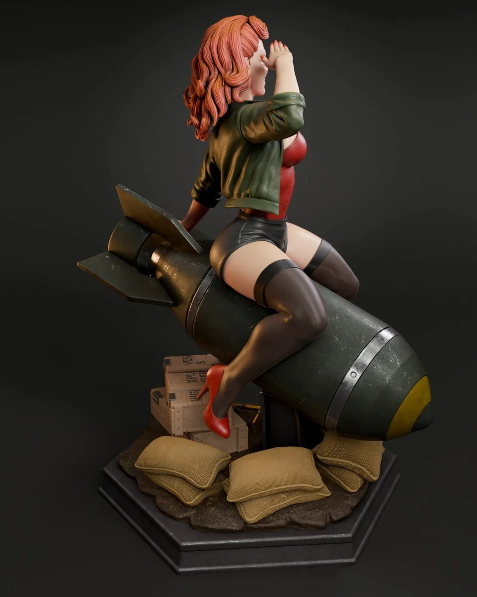 Air Force Bombshell | Fan Art | 3D Printed Resin Model Garage Kit | *Un-Painted* | Abe3D 4