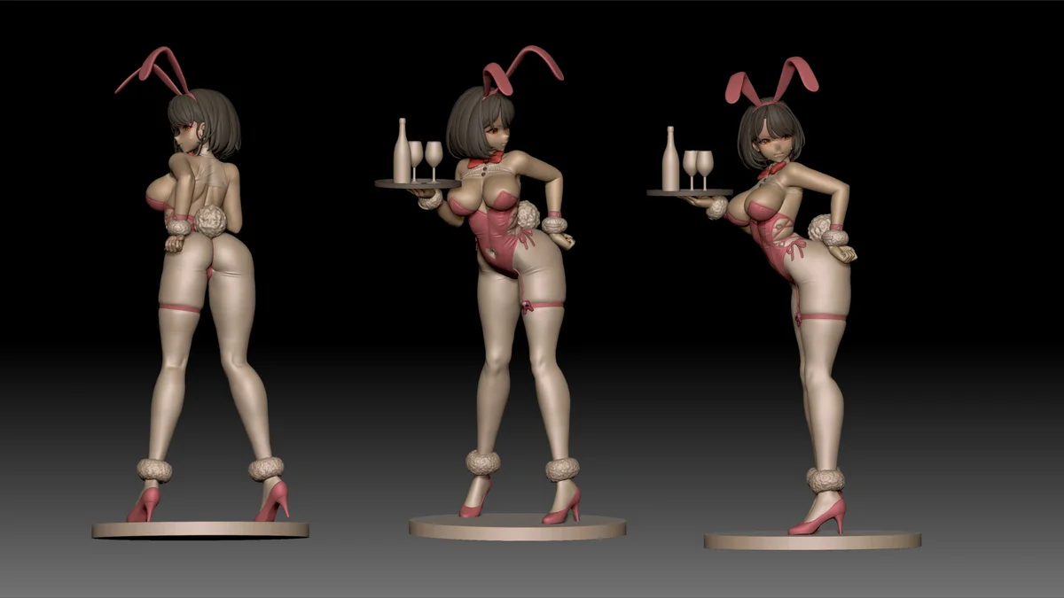 Milk: Blooming Bunny | Fan Art | 3D Printed Resin Model Garage Kit | *Un-Painted* | Sin3Dstudio 3