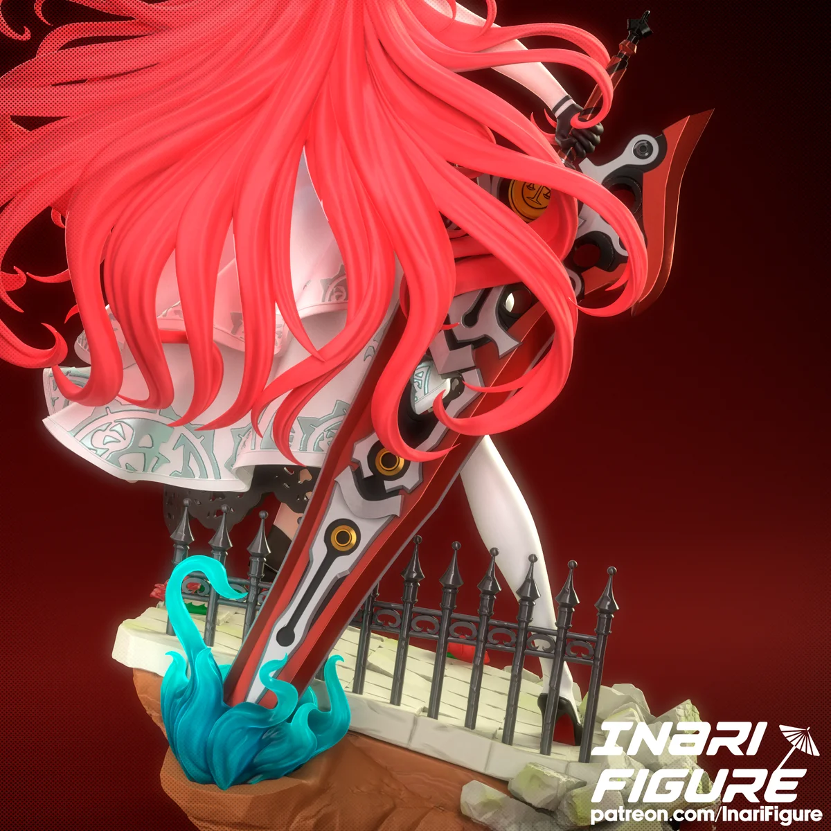 Elizabeth Rosebloodflame | Fan Art | 3D Printed Resin Model Garage Kit | *Un-Painted* | Inari Figure 8