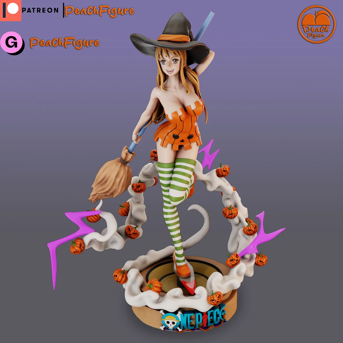 Nami | Fan Art | 3D Printed Resin Model Garage Kit | *Un-Painted* | Peach Figure 3
