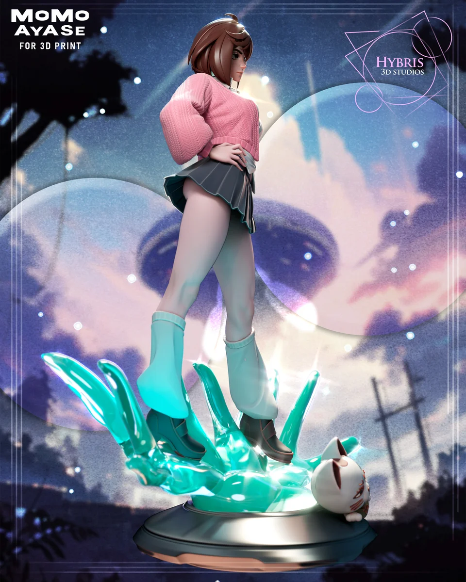 Momo Ayase | Fan Art | 3D Printed Resin Model Garage Kit | *Un-Painted* | Hybris Studios 7