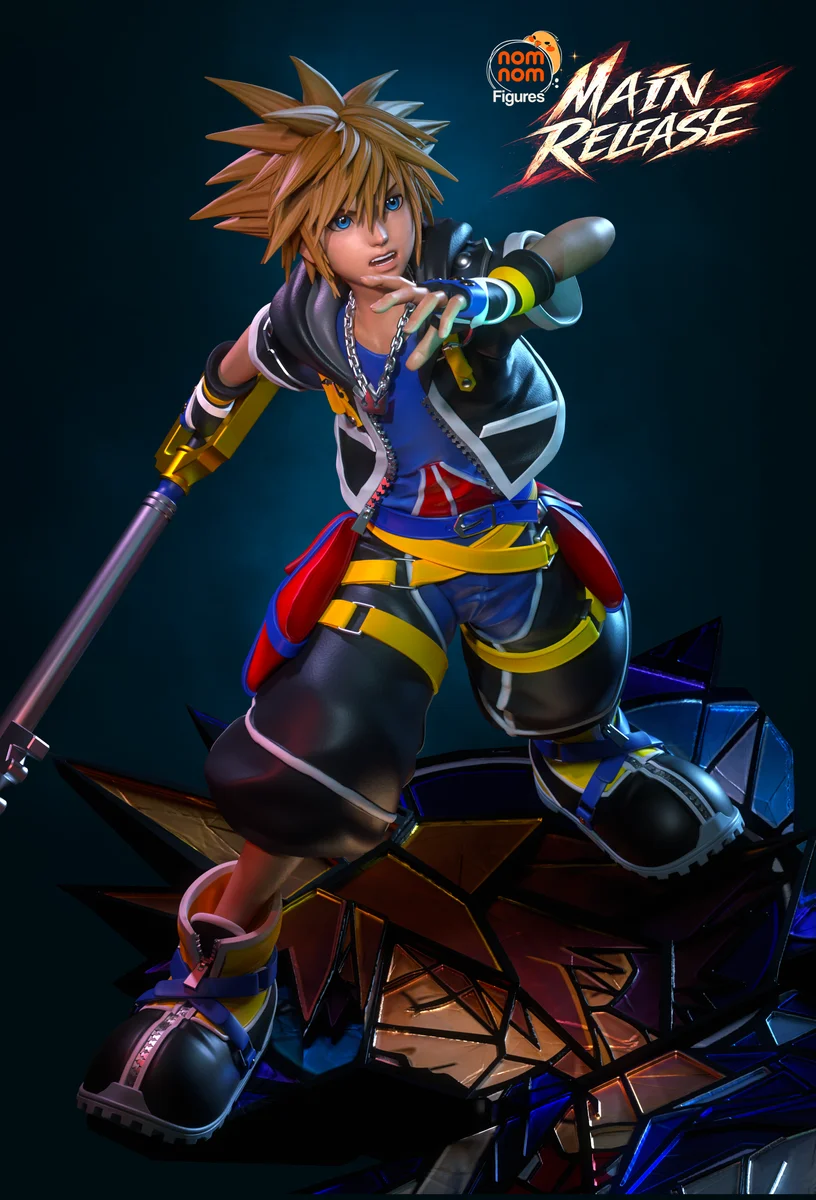 Roxas x Sora | Fan Art | 3D Printed Resin Model Garage Kit | *Un-Painted* | Nomnom 6