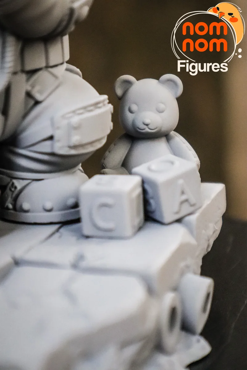 Chibi Big Daddy and Little Sister | Fan Art | 3D Printed Resin Model Garage Kit | *Un-Painted* | Nomnom 9