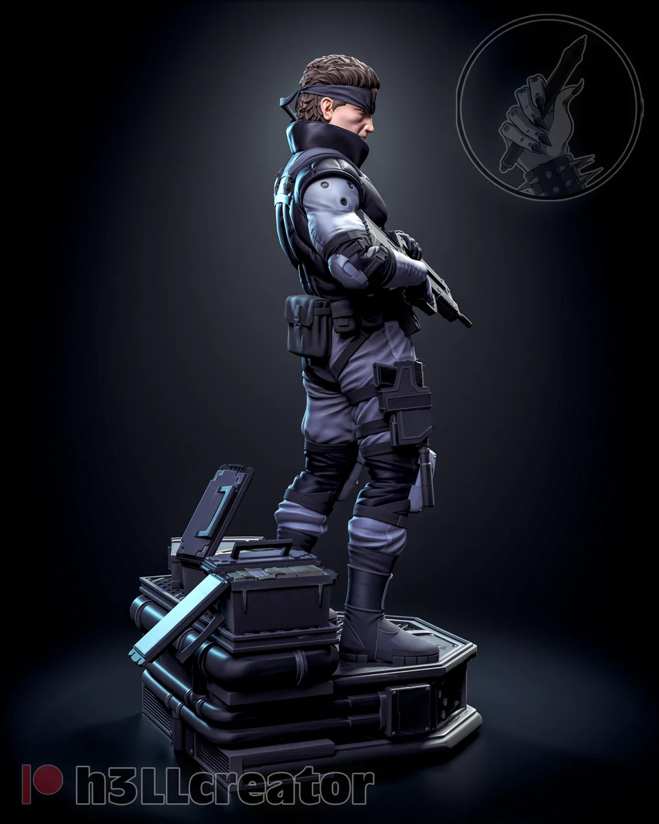 Solid Snake | Fan Art | 3D Printed Resin Model Garage Kit | *Un-Painted* | H3LL Creator 5