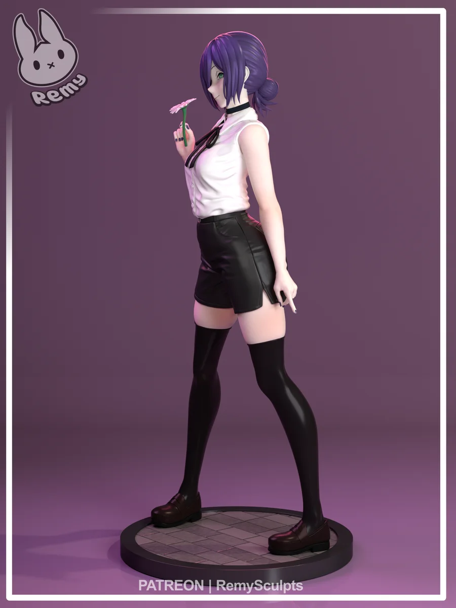 Reze | Fan Art | 3D Printed Resin Model Garage Kit | *Un-Painted* | Remy Sculpts 3
