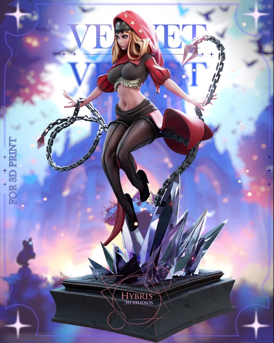 Velvet | Fan Art | 3D Printed Resin Model Garage Kit | *Un-Painted* | Hybris Studios 3