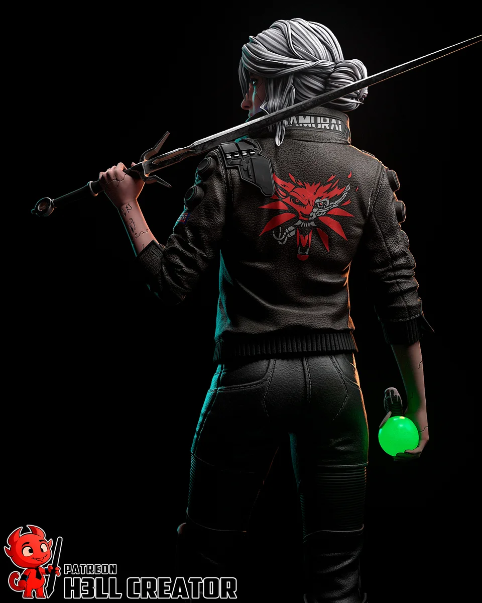 Ciri | Fan Art | 3D Printed Resin Model Garage Kit | *Un-Painted* | H3LL Creator 7