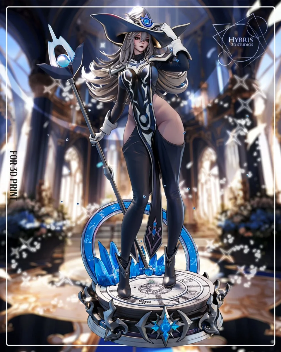 Silent Witch | Fan Art | 3D Printed Resin Model Garage Kit | *Un-Painted* | Hybris Studios 3