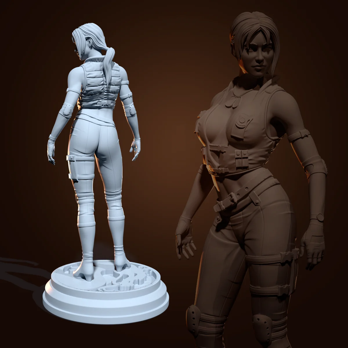 Sonya Blade | Fan Art | 3D Printed Resin Model Garage Kit | *Un-Painted* | H3LL Creator 4