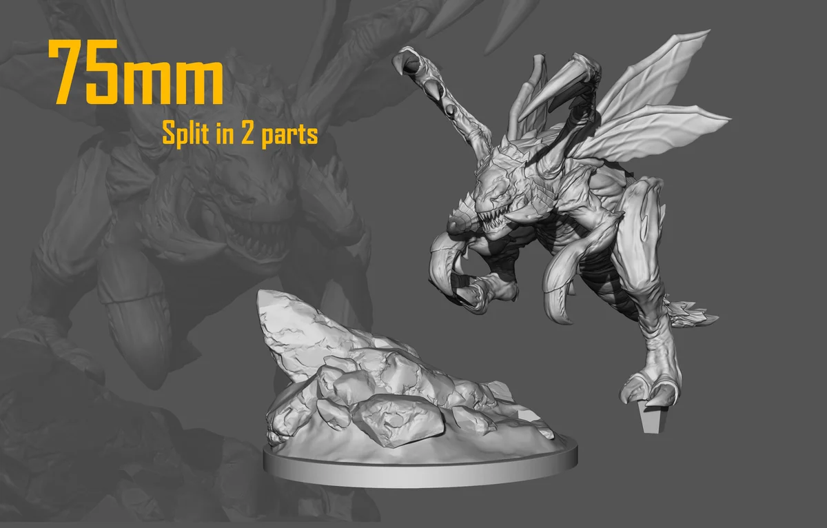 Chibi Zergling | Fan Art | 3D Printed Resin Model Garage Kit | *Un-Painted* | Nomnom 3