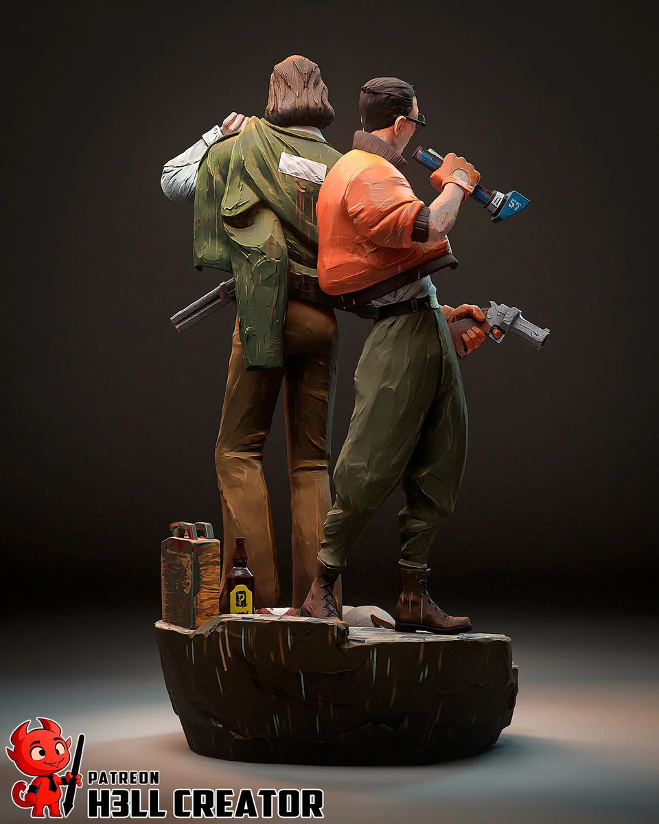Harry and Kim | Fan Art | 3D Printed Resin Model Garage Kit | *Un-Painted* | H3LL Creator 7