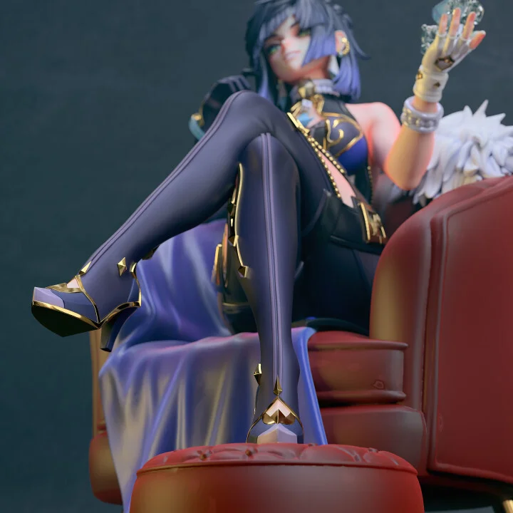 Yelan | Fan Art | 3D Printed Resin Model Garage Kit | *Un-Painted* | Chuya Factory 7