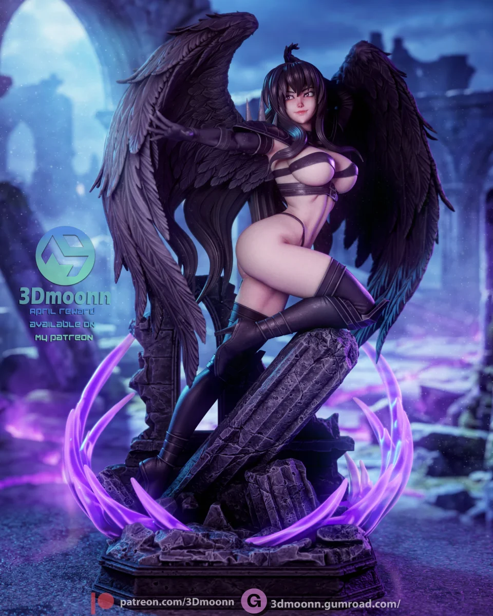 Raynare | Fan Art | 3D Printed Resin Model Garage Kit | *Un-Painted* | 3DMoonn 3