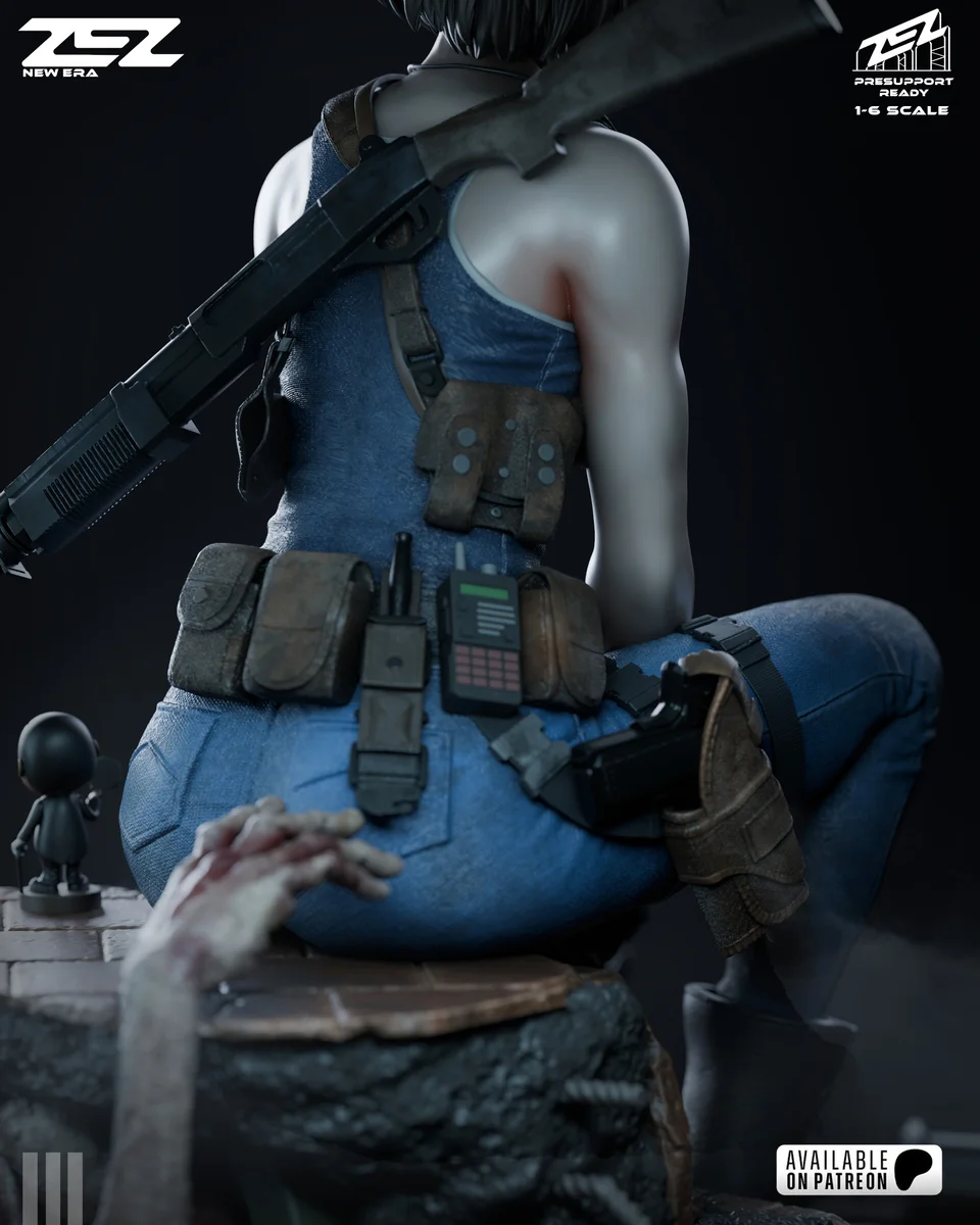 Jill Valentine | Fan Art | 3D Printed Resin Model Garage Kit | *Un-Painted* | ZEZ Studio 9