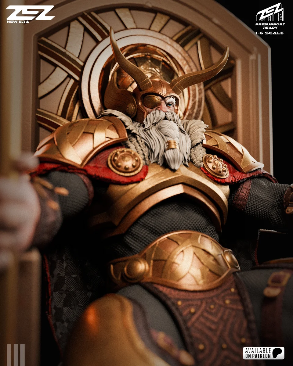 Odin Throne | Fan Art | 3D Printed Resin Model Garage Kit | *Un-Painted* | ZEZ Studio