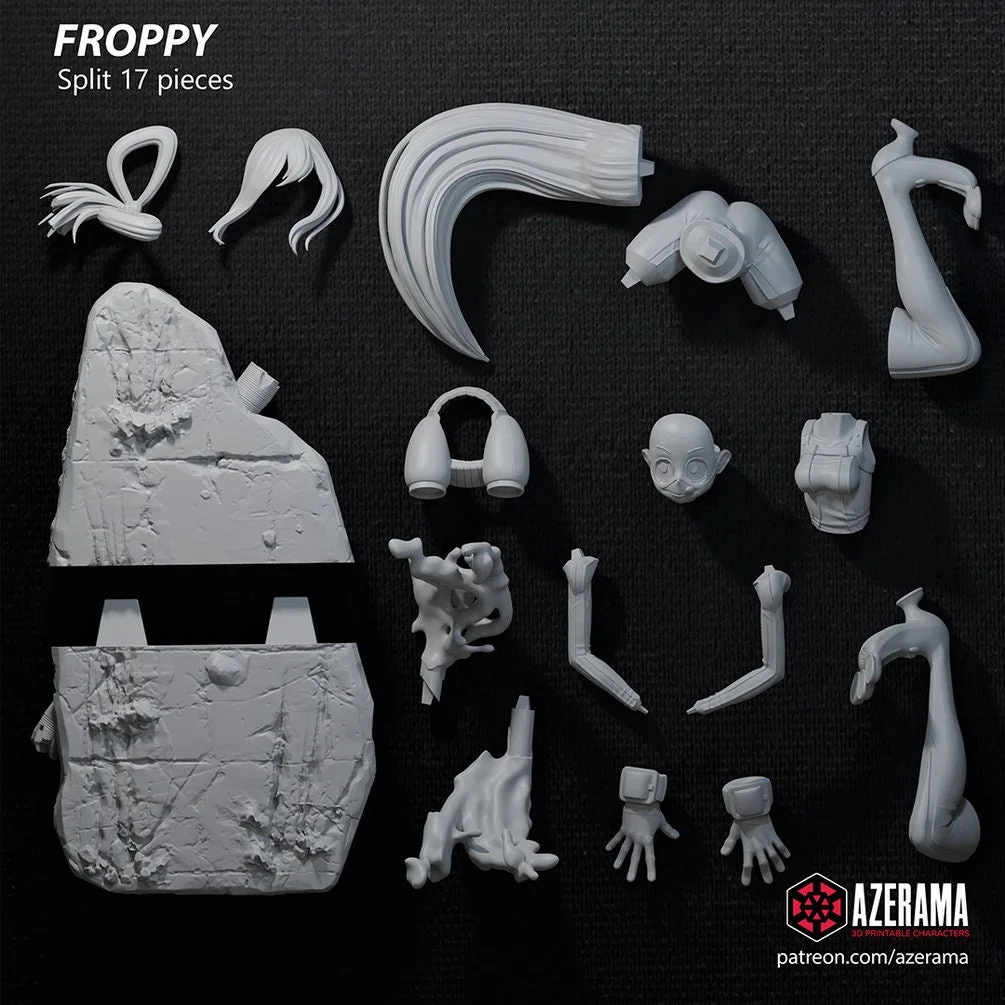Froppy | Fan Art | 3D Printed Resin Model Garage Kit | *Un-Painted* | Azerama 4