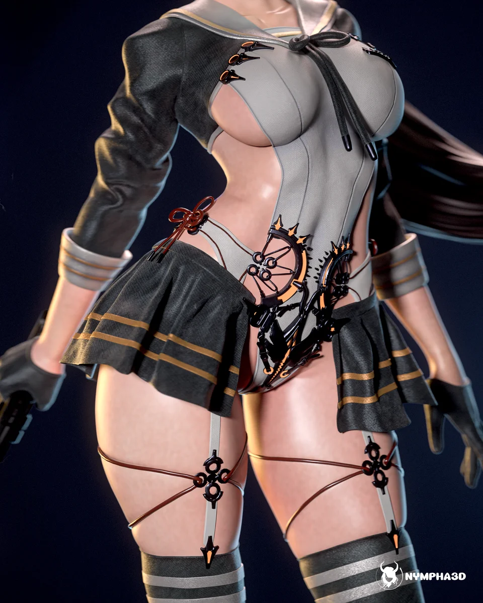 Eve (War Dress) | Fan Art | 3D Printed Resin Model Garage Kit | *Un-Painted* | Nympha3D 8