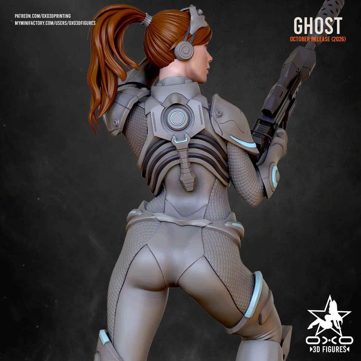Sarah Kerrigan Ghost | Fan Art | 3D Printed Resin Model Garage Kit | *Un-Painted* | OXO3D 4
