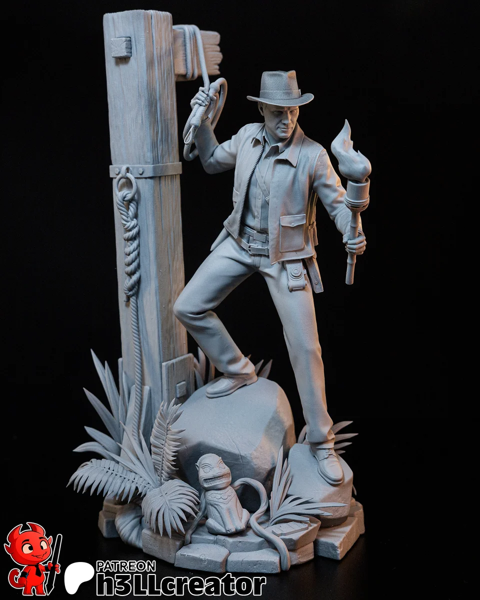 Indiana Jones | Fan Art | 3D Printed Resin Model Garage Kit | *Un-Painted* | H3LL Creator 3