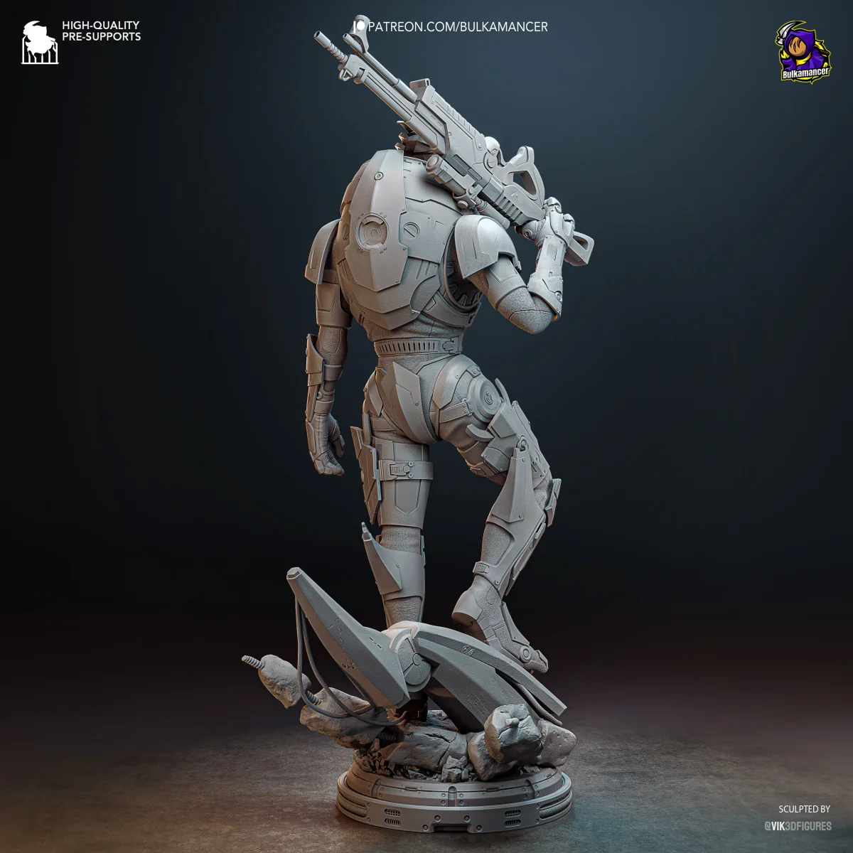 Garrus | Fan Art | 3D Printed Resin Model Garage Kit | *Un-Painted* | Bulkamancer 8